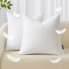 LuxeLinen Cushion Inserts 45x45 cm 18x18 Inch – Premium Cushion Filler Pads for Sofa, Bed & Throw Pillows – Soft & Supportive Cushion Inner for Home & Garden Cushions Pack of 2